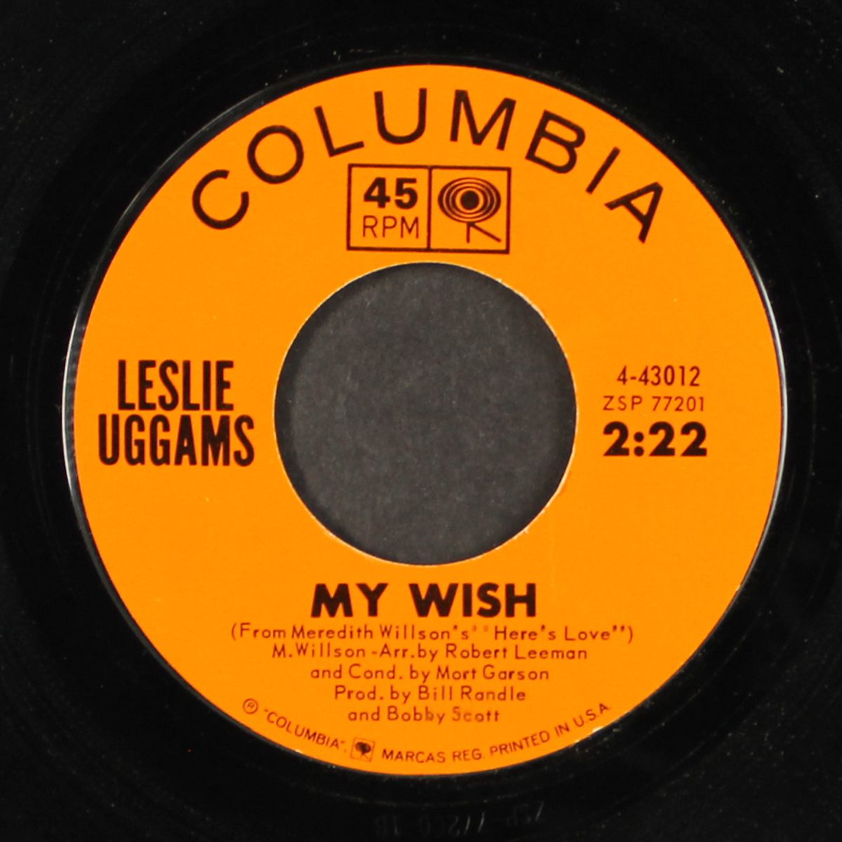 i'd be a legend in my time / my wish by LESLIE UGGAMS