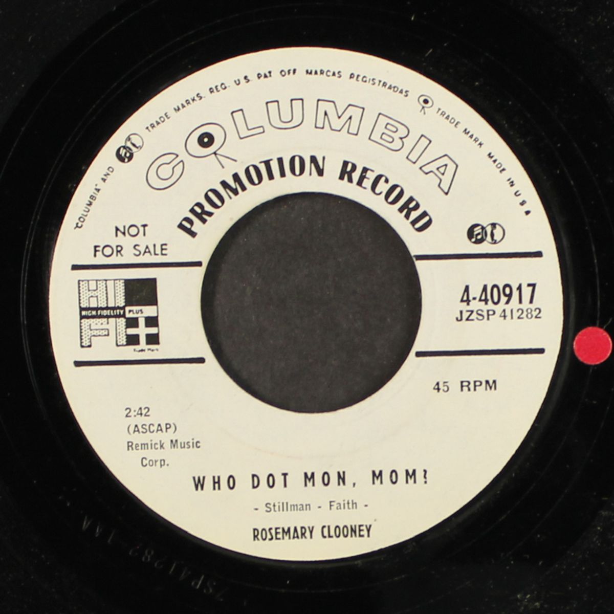 sing little birdie sing / who dot mon mom by ROSEMARY CLOONEY