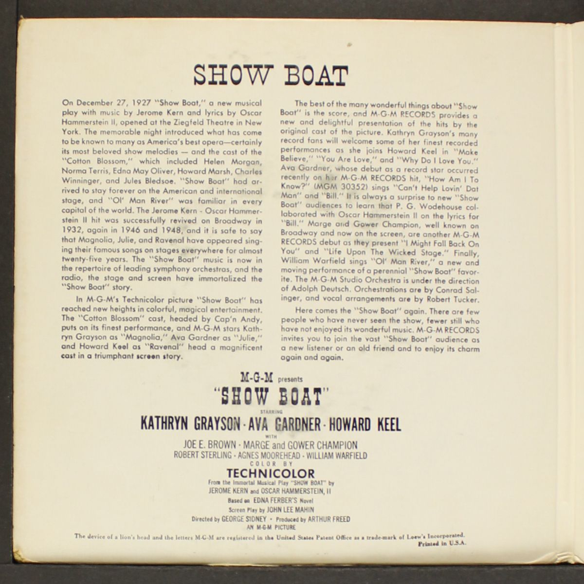 show boat by SOUNDTRACK