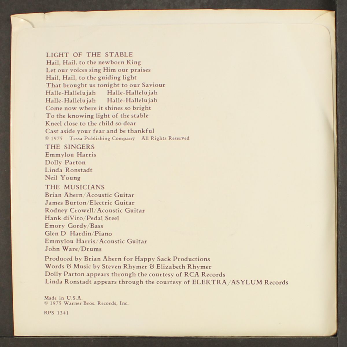 light of the stable / mono by EMMYLOU HARRIS