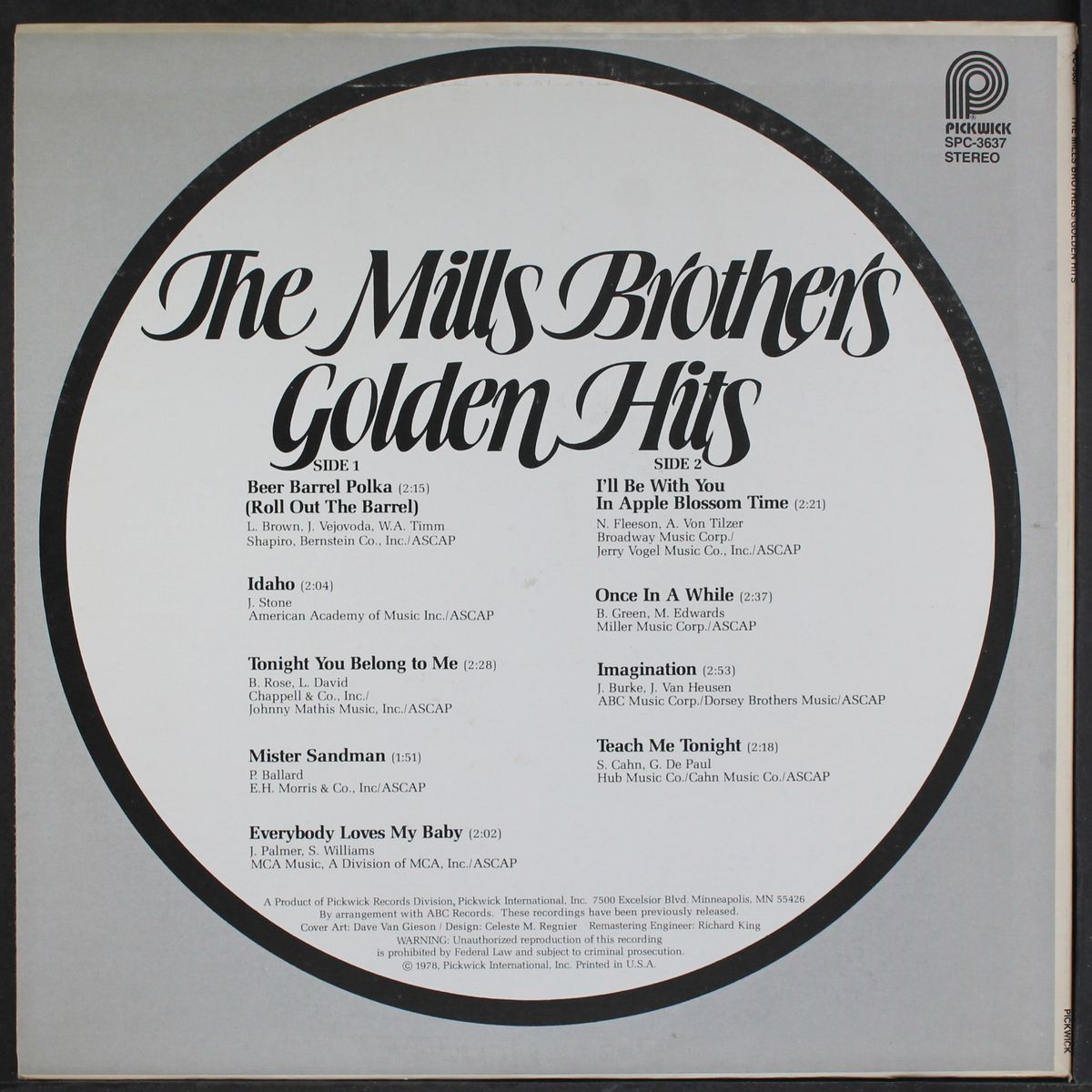 golden hits by MILLS BROTHERS