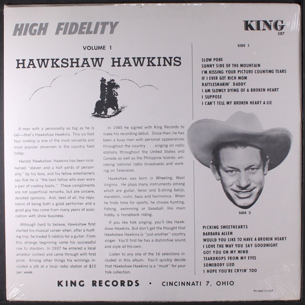 volume 1 by HAWKSHAW HAWKINS