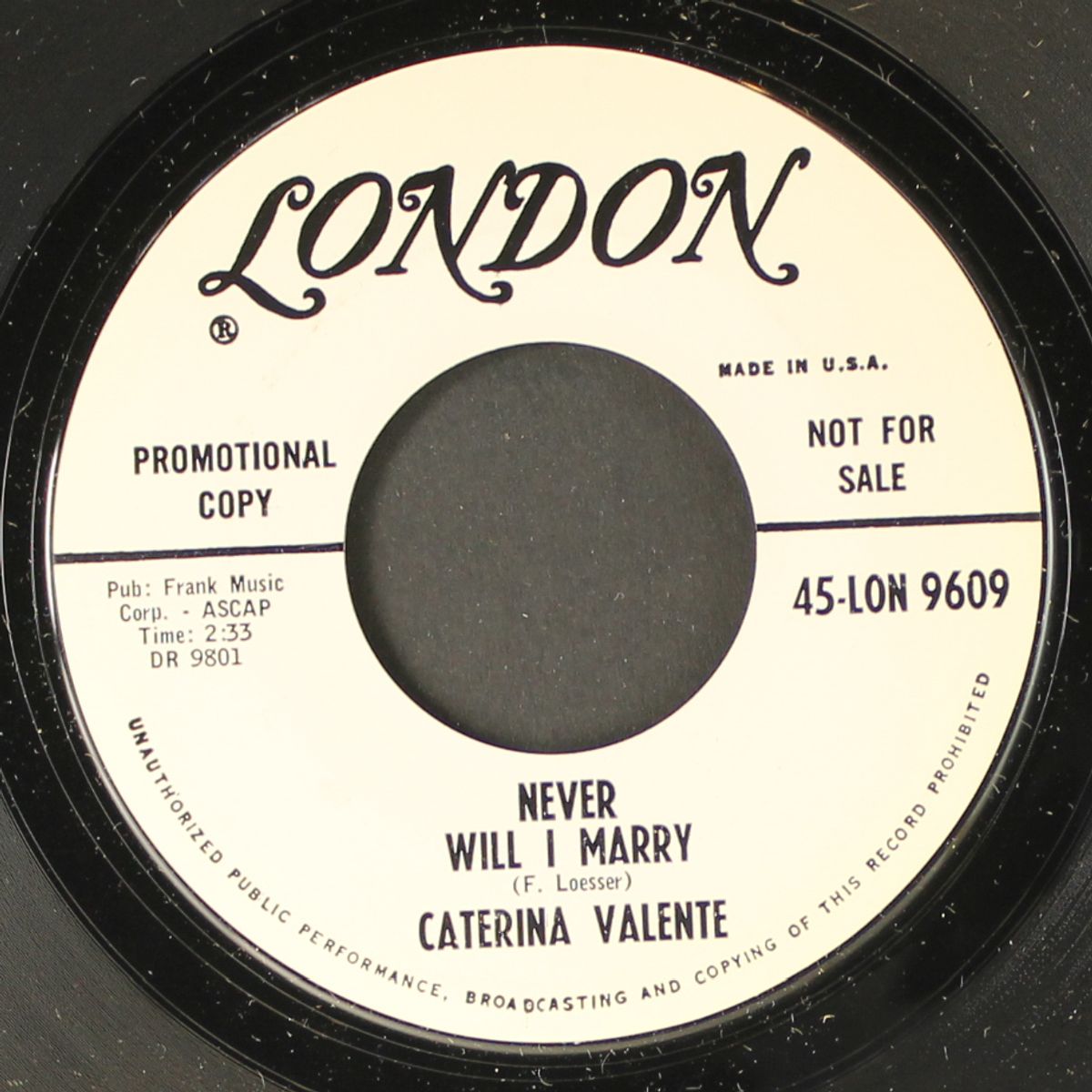 never will i marry / hindustan by CATERINA VALENTE
