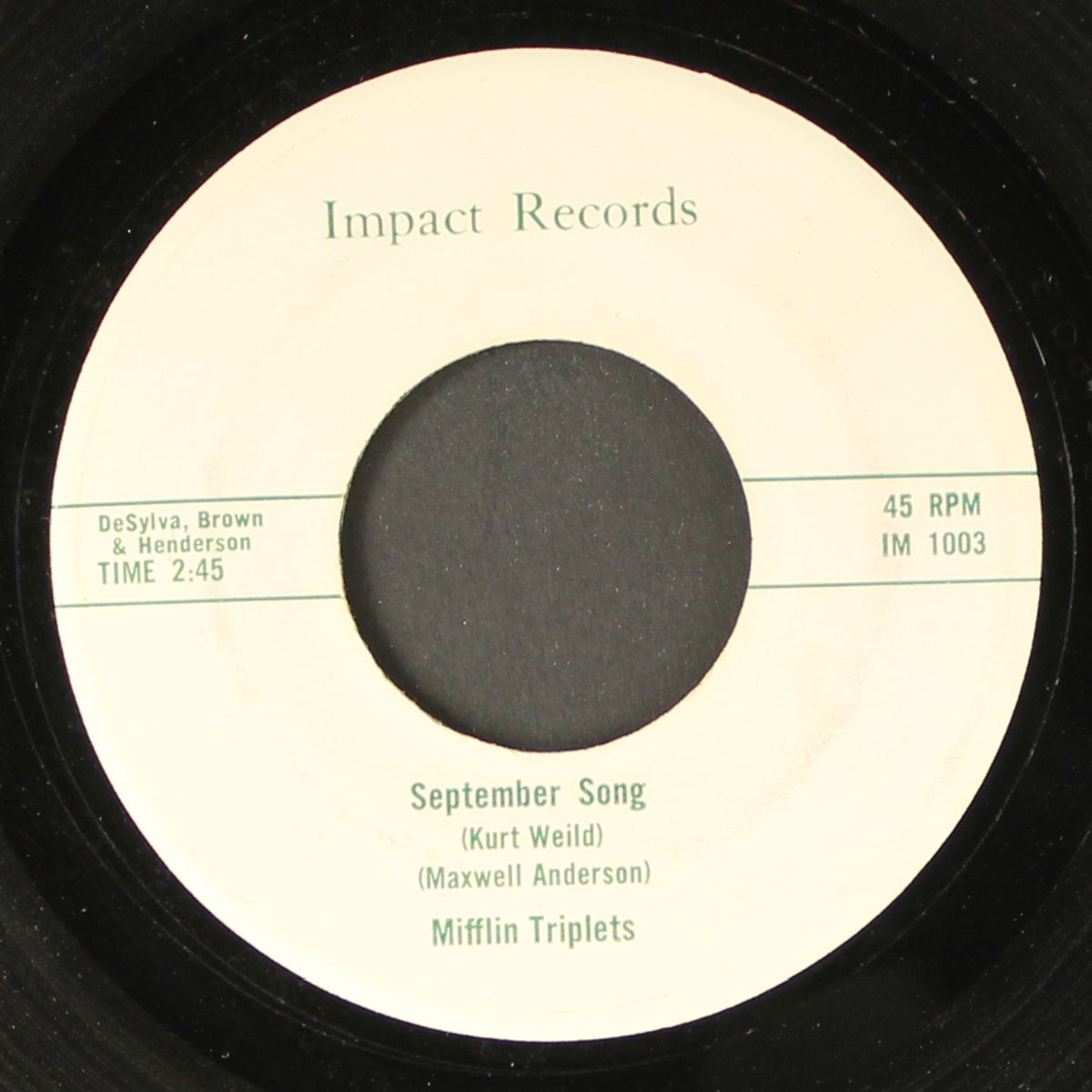 september song / rock-a-baby-rock by MIFFLIN TRIPLETS