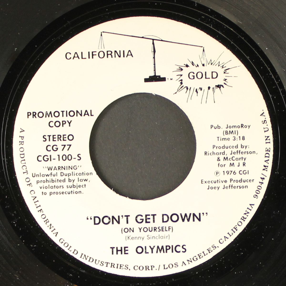 don't get down (on yourself) / mono by OLYMPICS