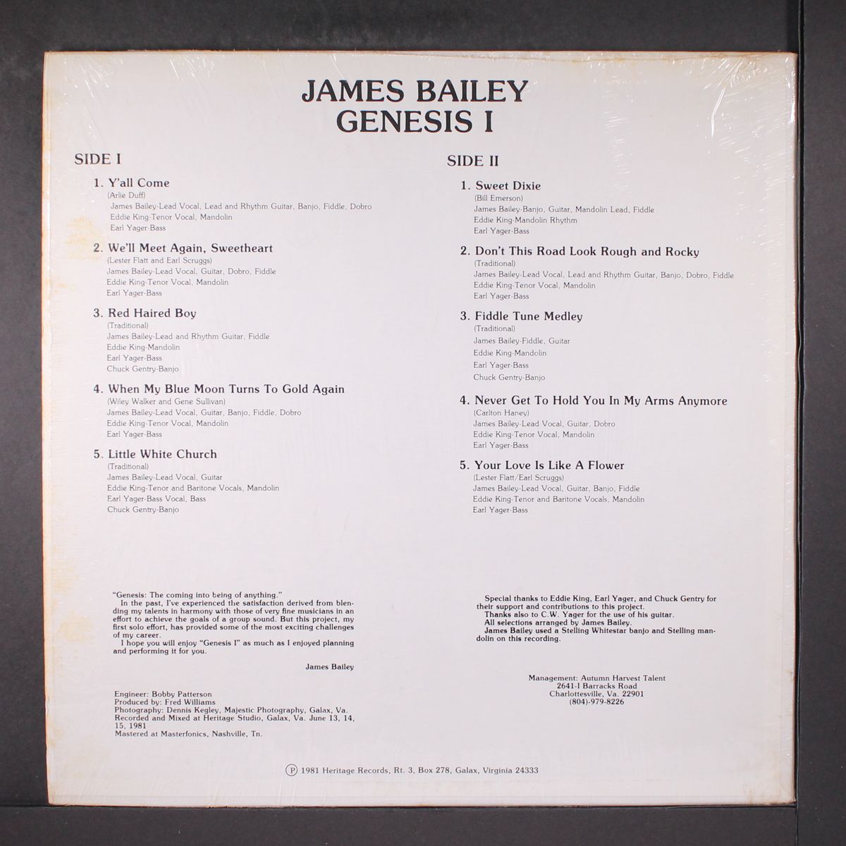 genesis 1 by JAMES BAILEY