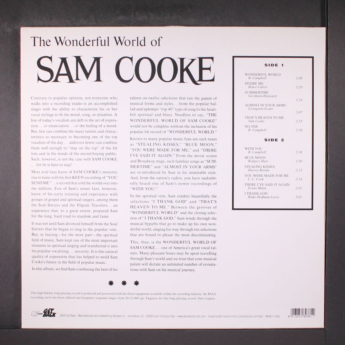 the wonderful world of by SAM COOKE