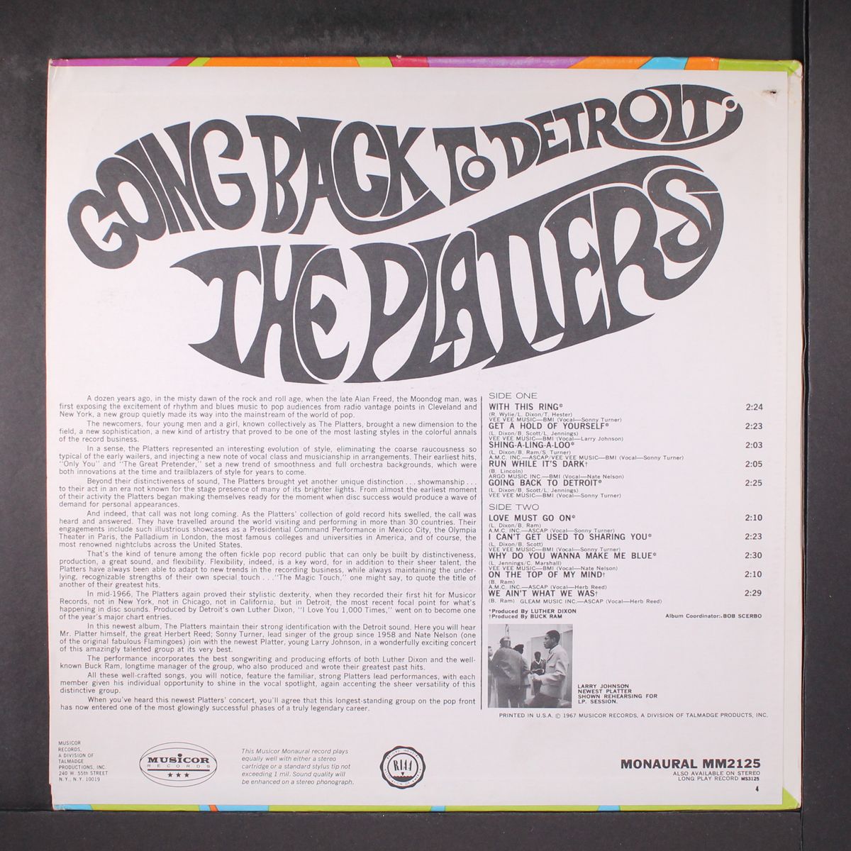 going back to detroit by PLATTERS