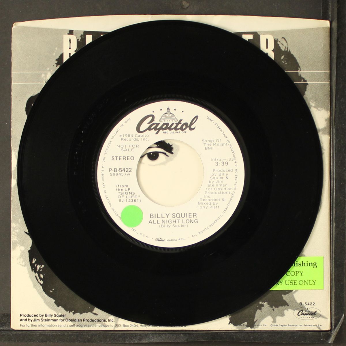 all night long / same by BILLY SQUIER