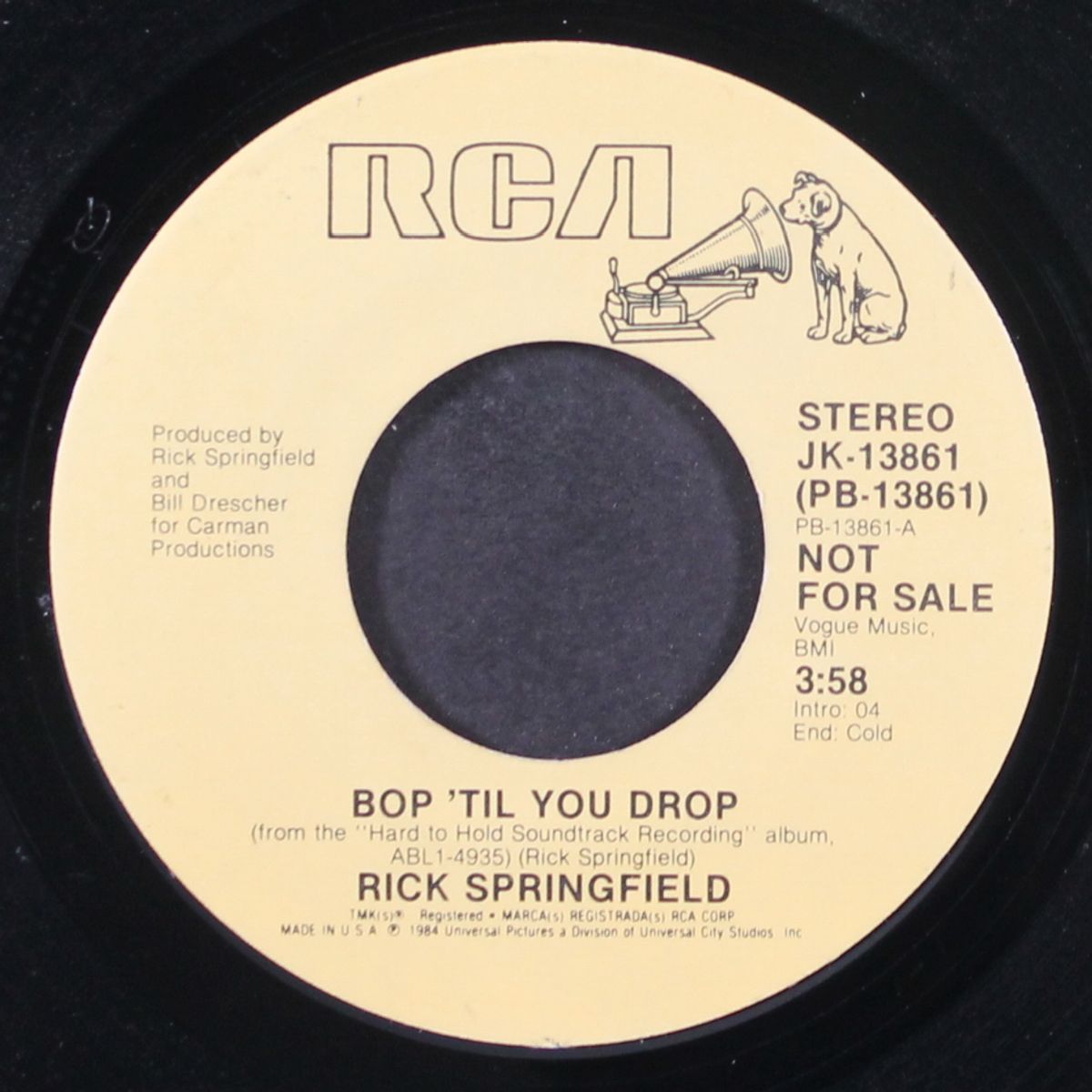 bop til you drop / same by RICK SPRINGFIELD