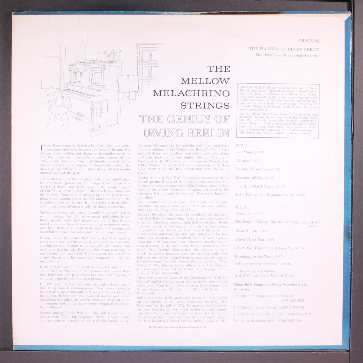 the waltzes of irving berlin by GEORGE MELACHRINO
