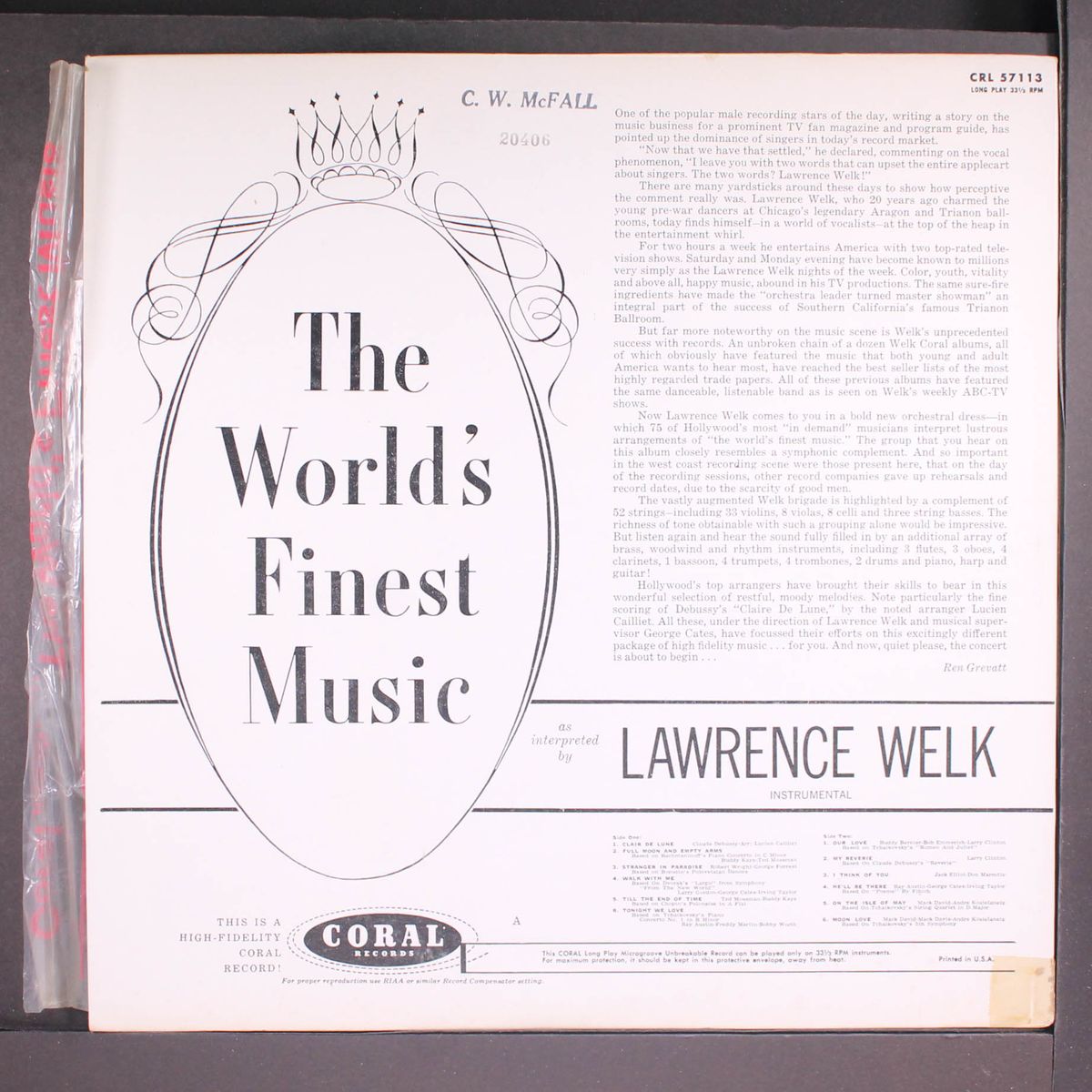 the world's finest music by LAWRENCE WELK