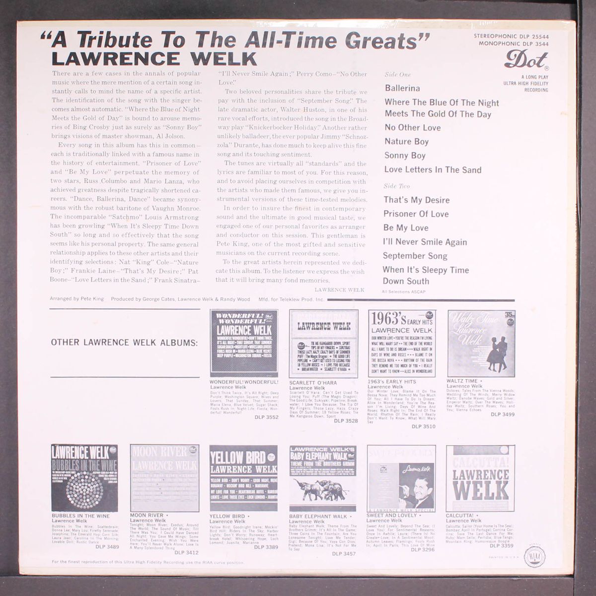 a tribute to the all-time greats by LAWRENCE WELK