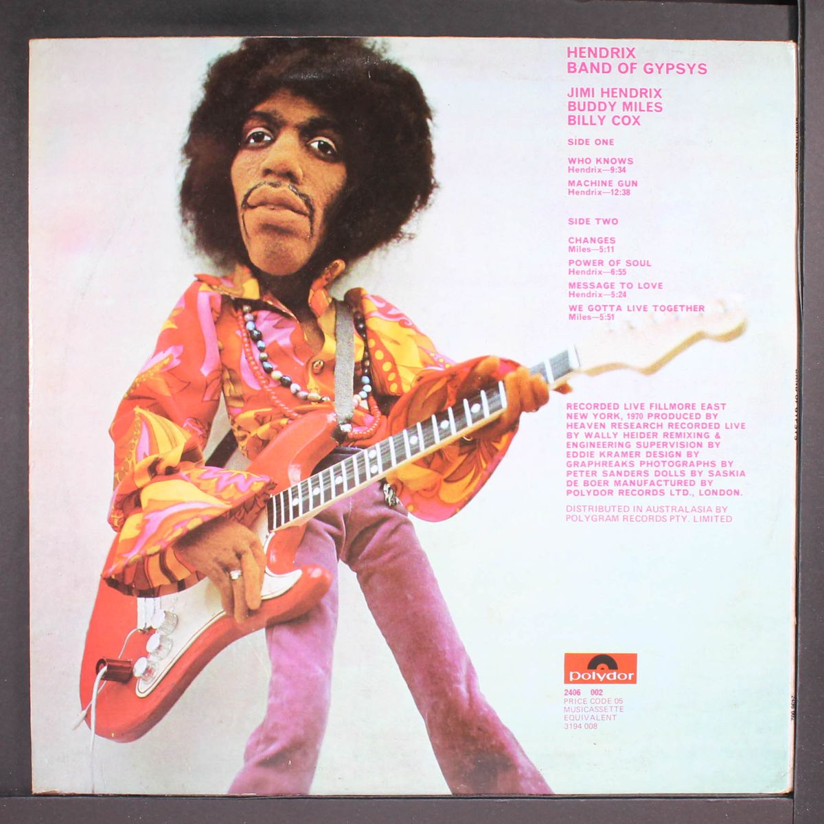 band of gypsys by JIMI HENDRIX