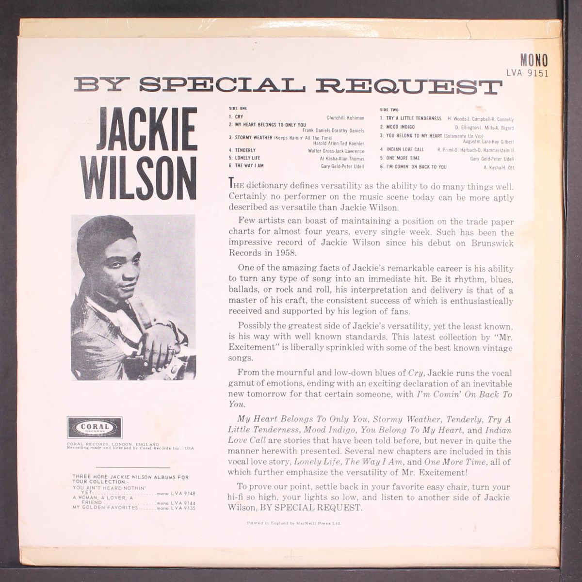by special request by JACKIE WILSON
