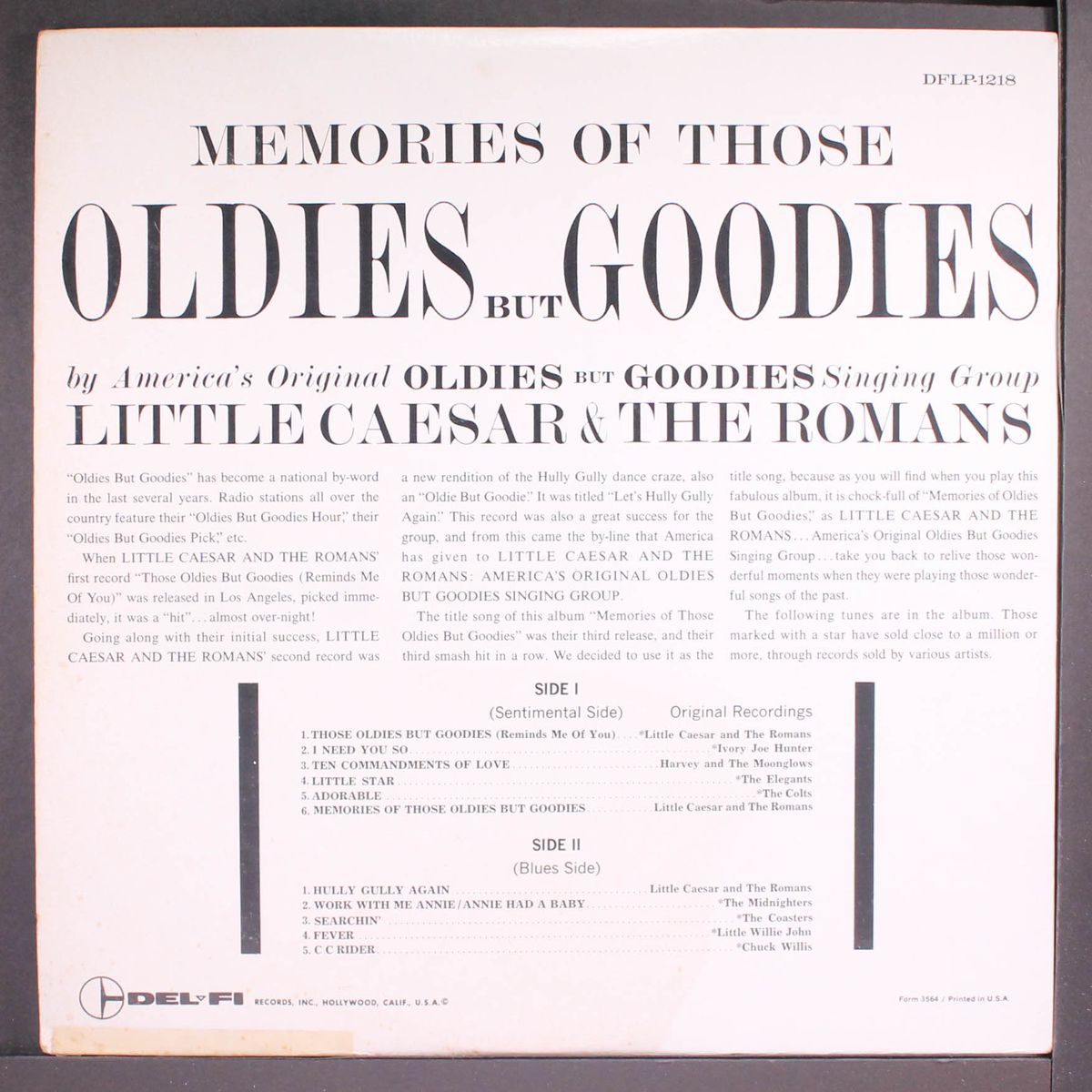 memories of those oldies but goodies, vol. 1 by LITTLE CAESAR & ROMANS