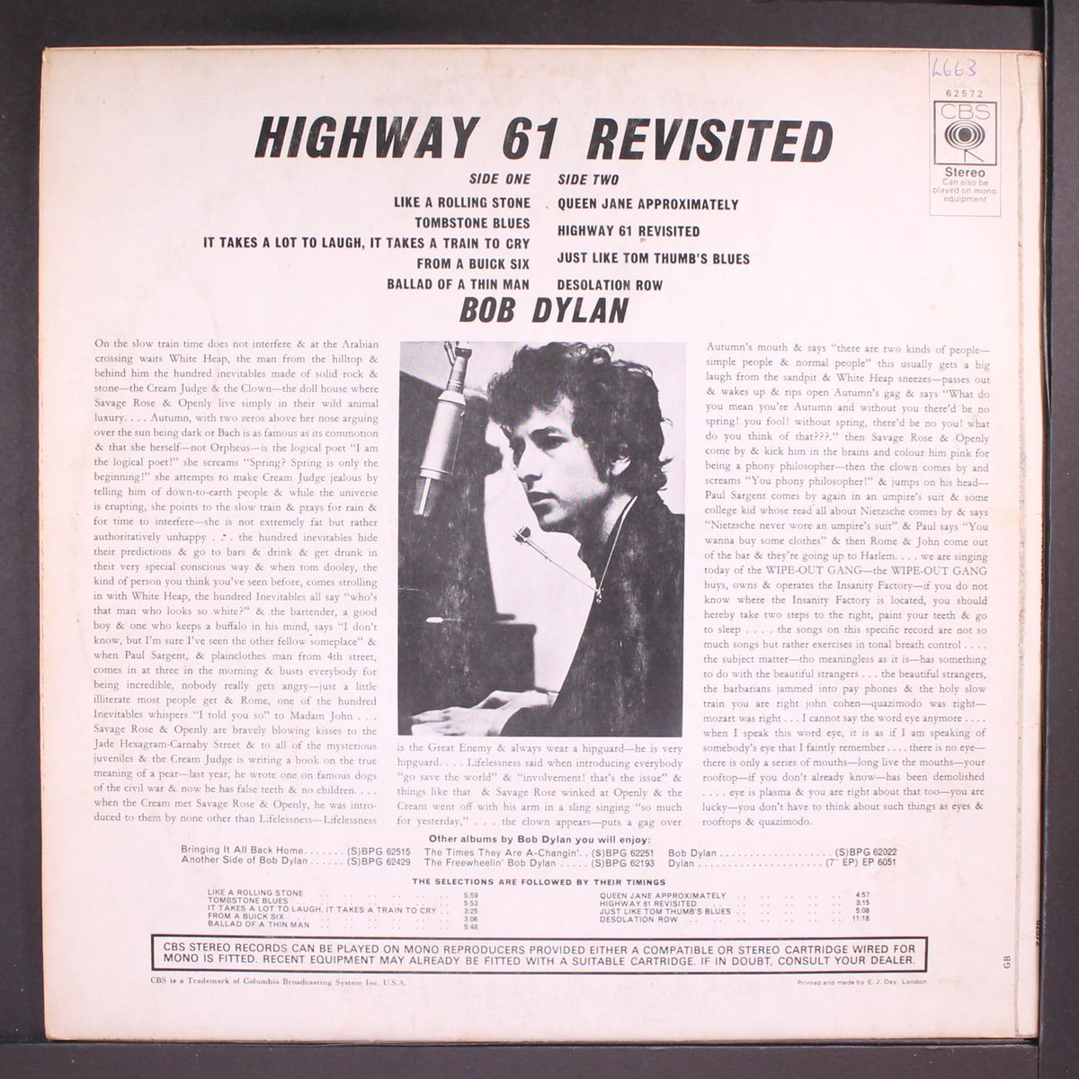 highway 61 revisited by BOB DYLAN