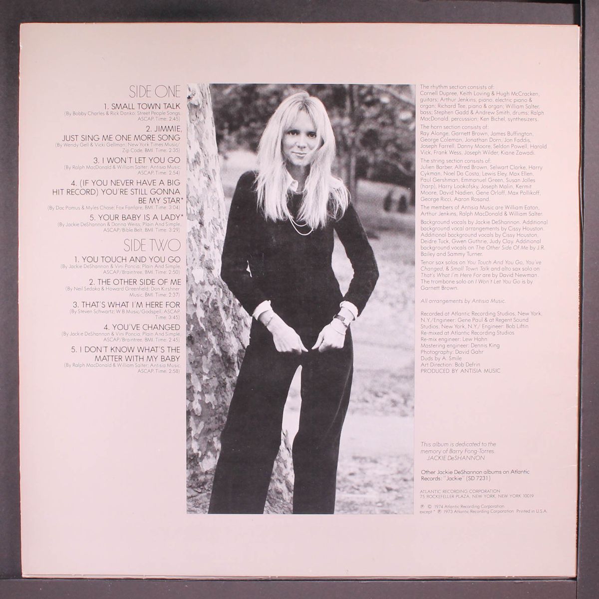 your baby is a lady by JACKIE DESHANNON