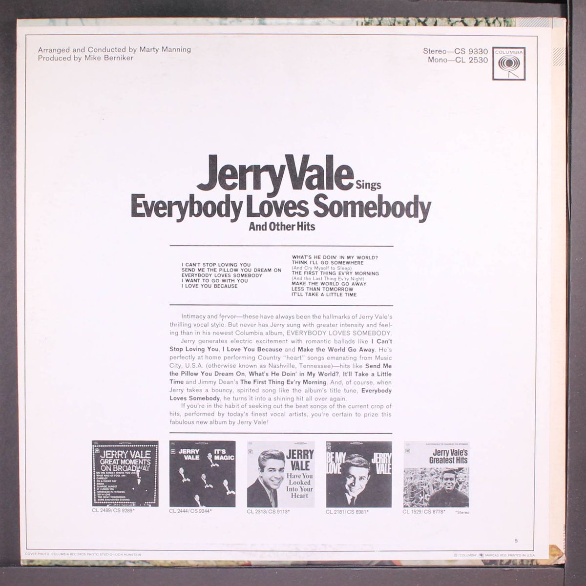 everybody loves somebody by JERRY VALE