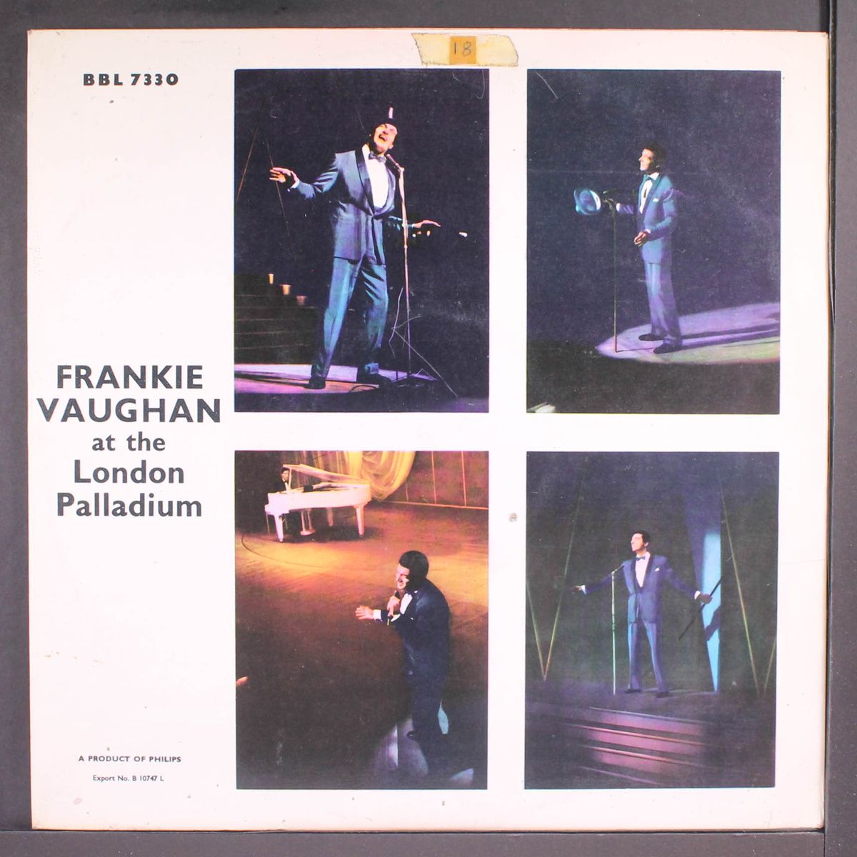 at the london palladium by FRANKIE VAUGHAN