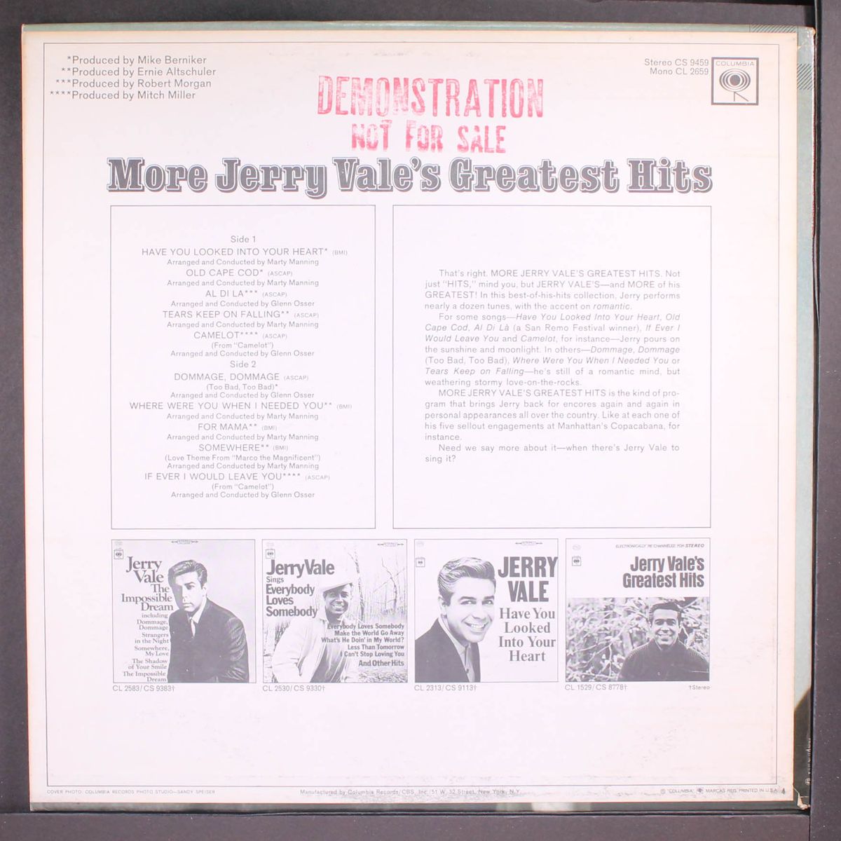 more greatest hits by JERRY VALE
