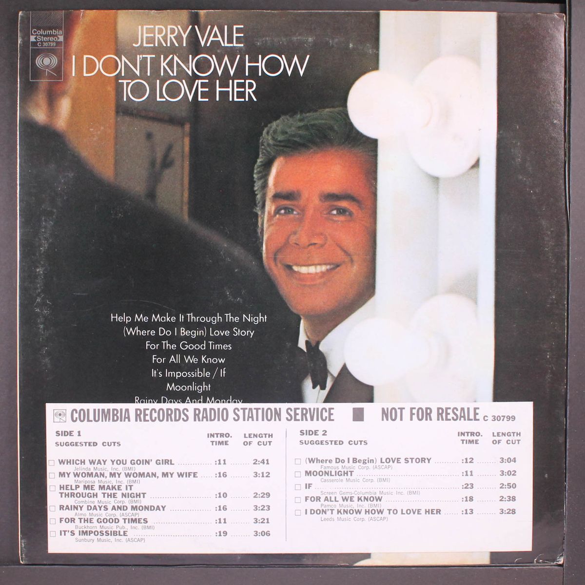 i don't know how to love her by JERRY VALE