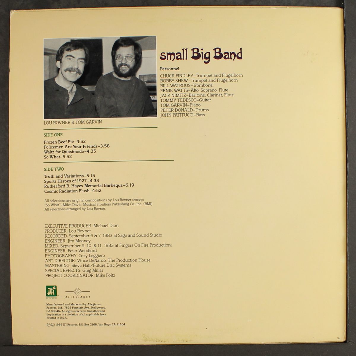 small big band by LOU ROVNER