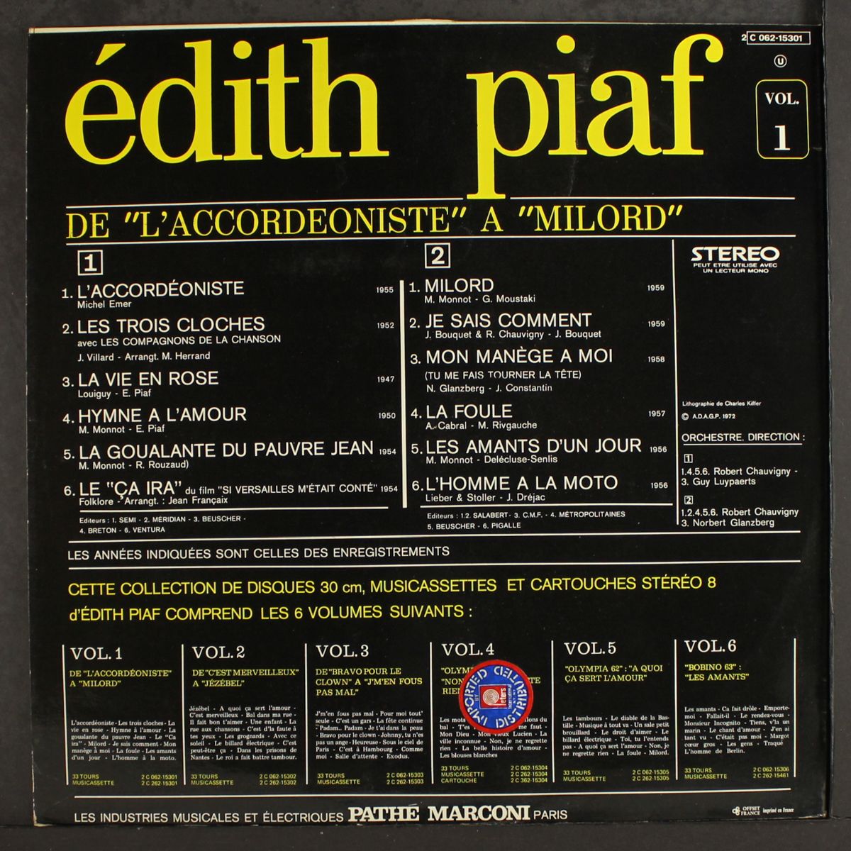 de l'accordeoniste a milord by EDITH PIAF