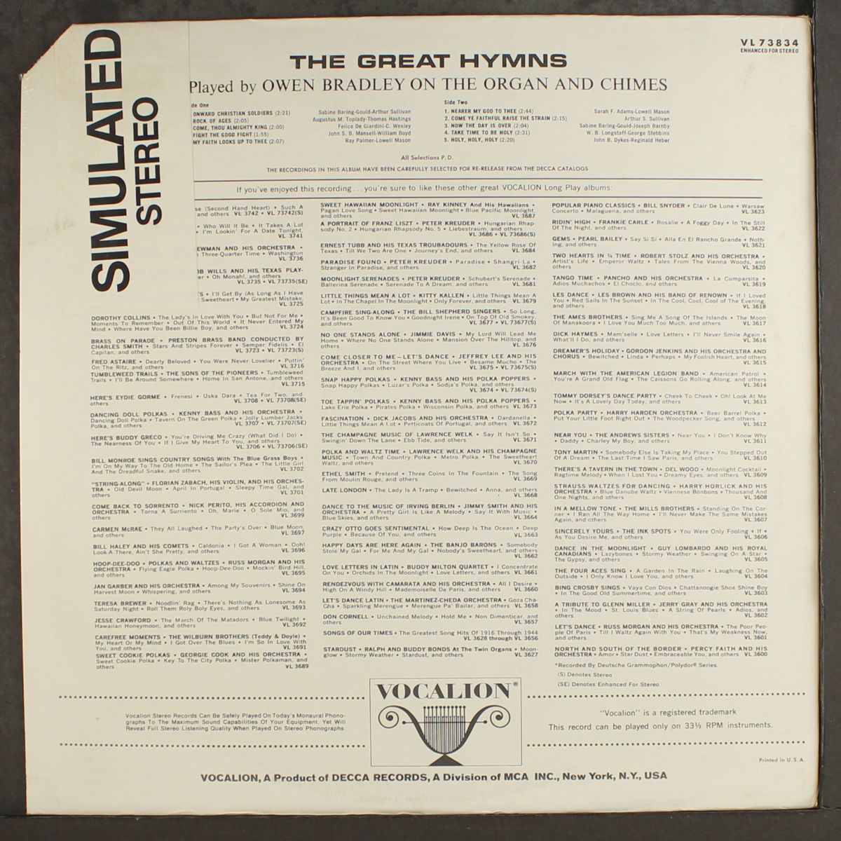 great hymns by OWEN BRADLEY