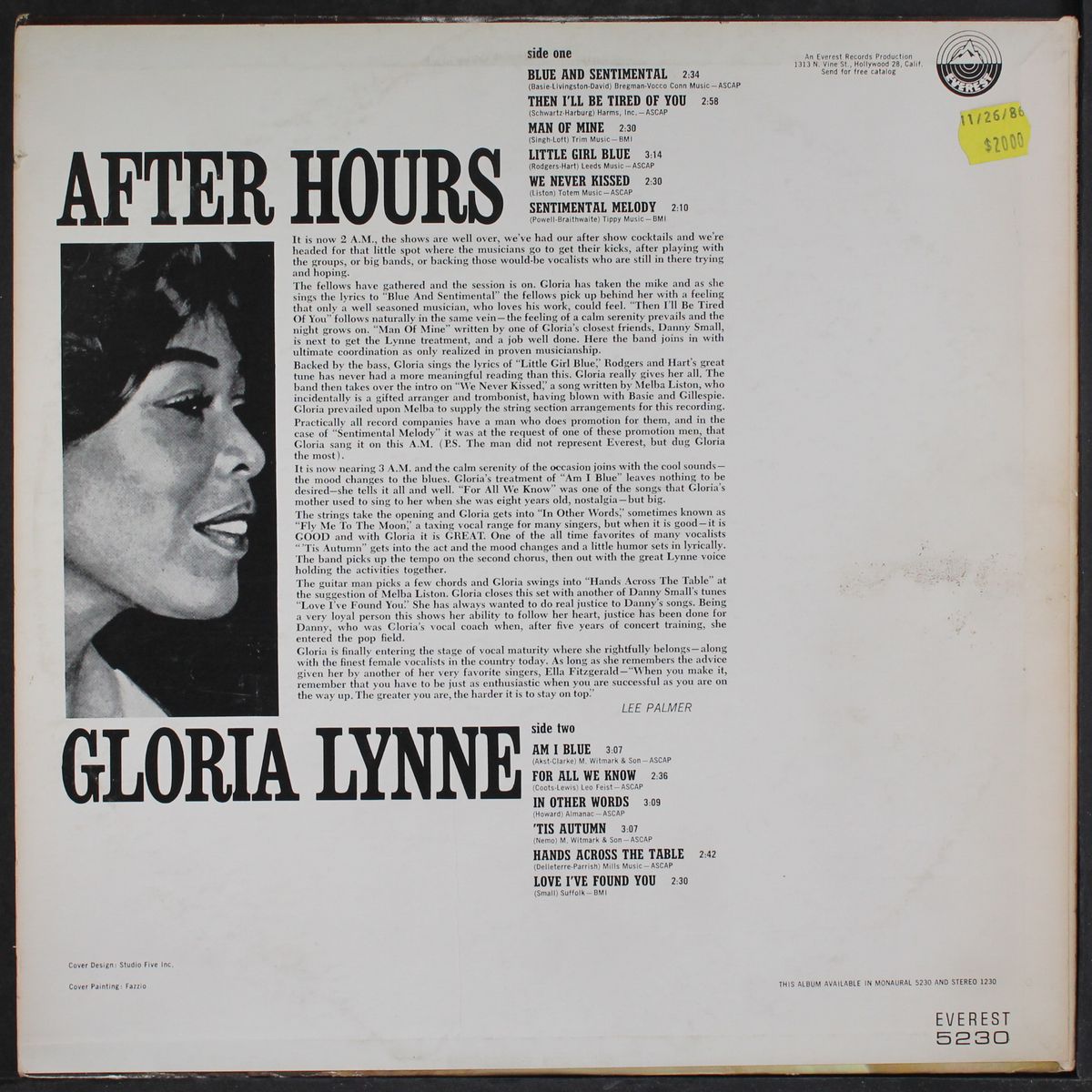 after hours by GLORIA LYNNE
