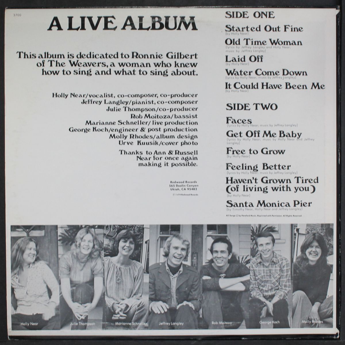 a live album by HOLLY NEAR