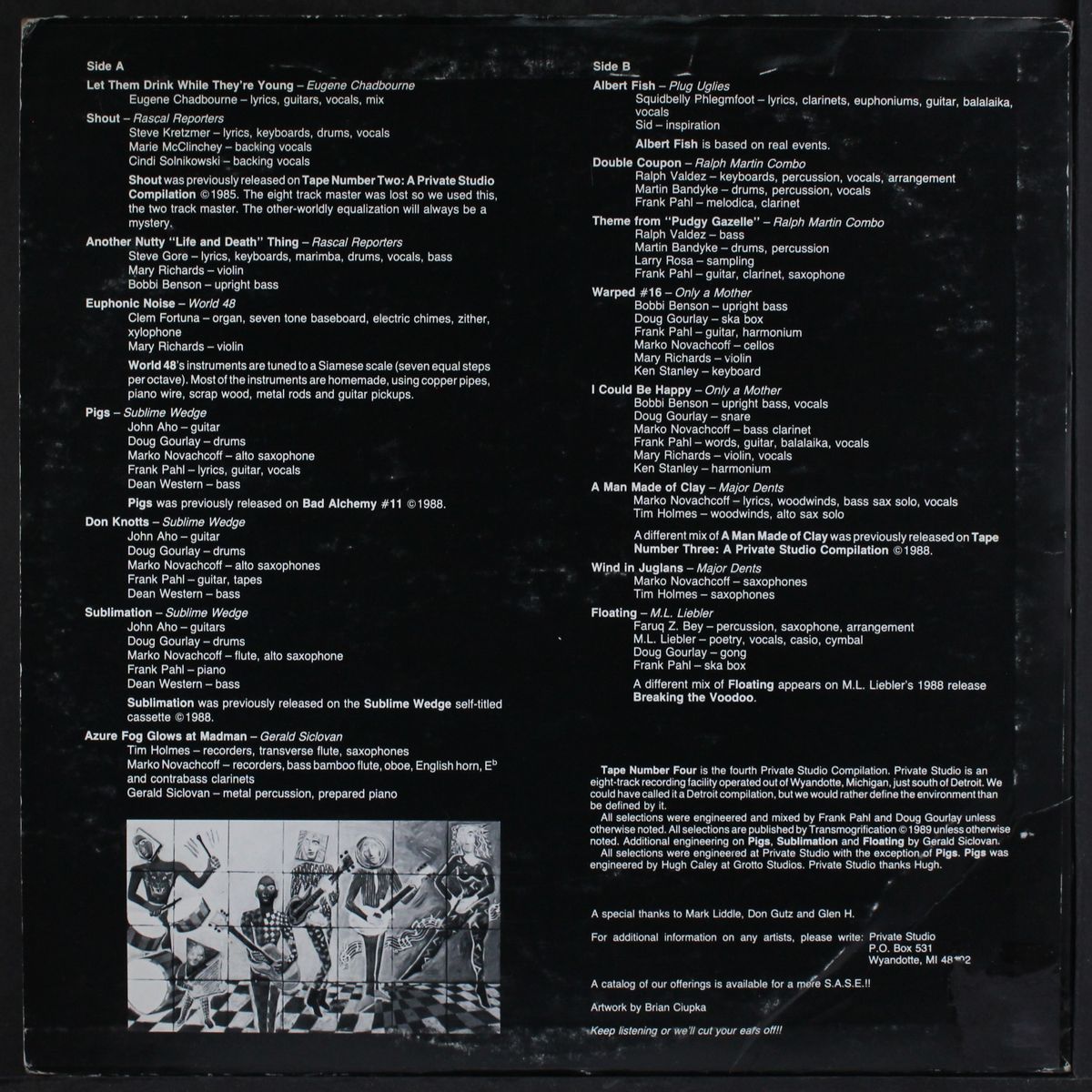 studio animals, tape number four: the album by VARIOUS