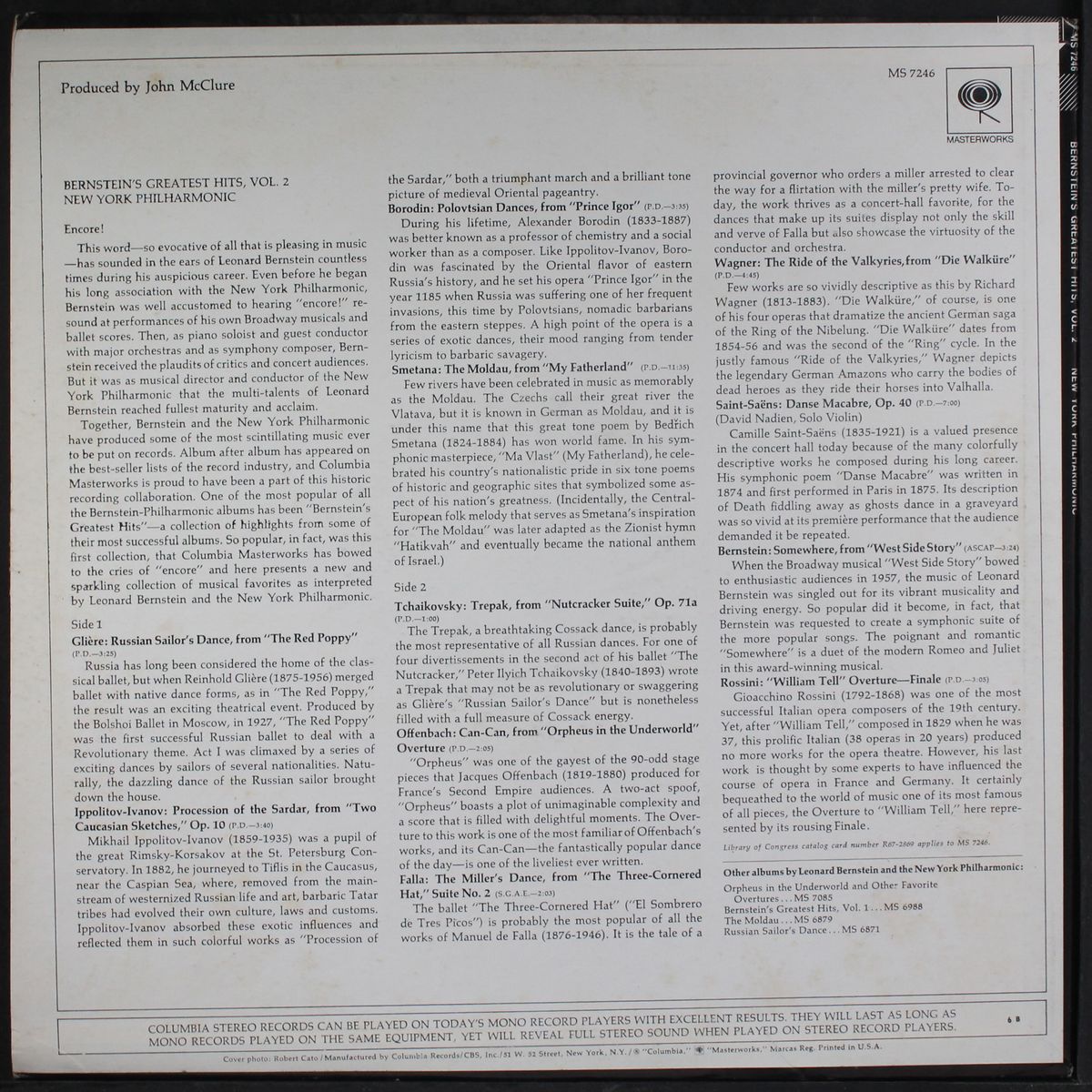 bernstein's greatest hits, vol. 2 by NEW YORK PHILHARMONIC