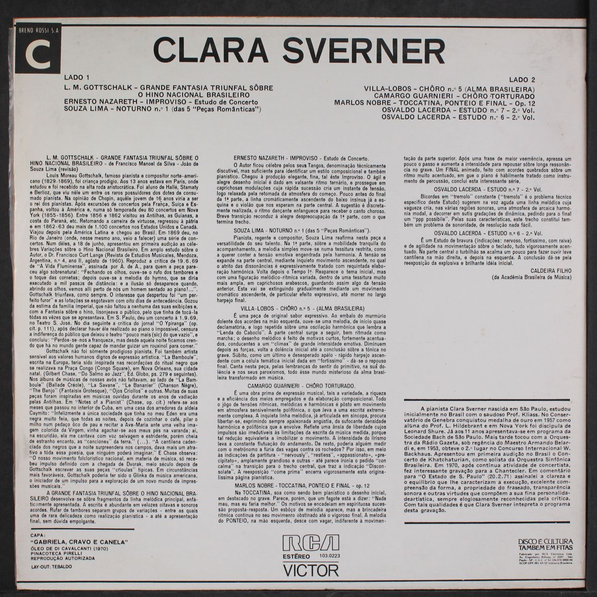a musica brasileira para piano by CLARA SVERNER