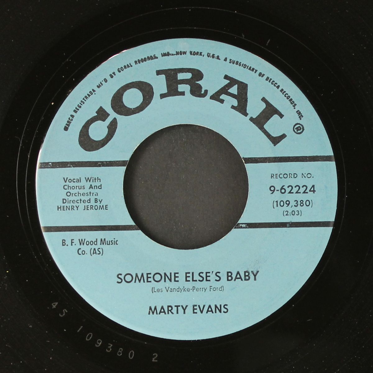 ev'ry time / someone else's baby by MARTY EVANS