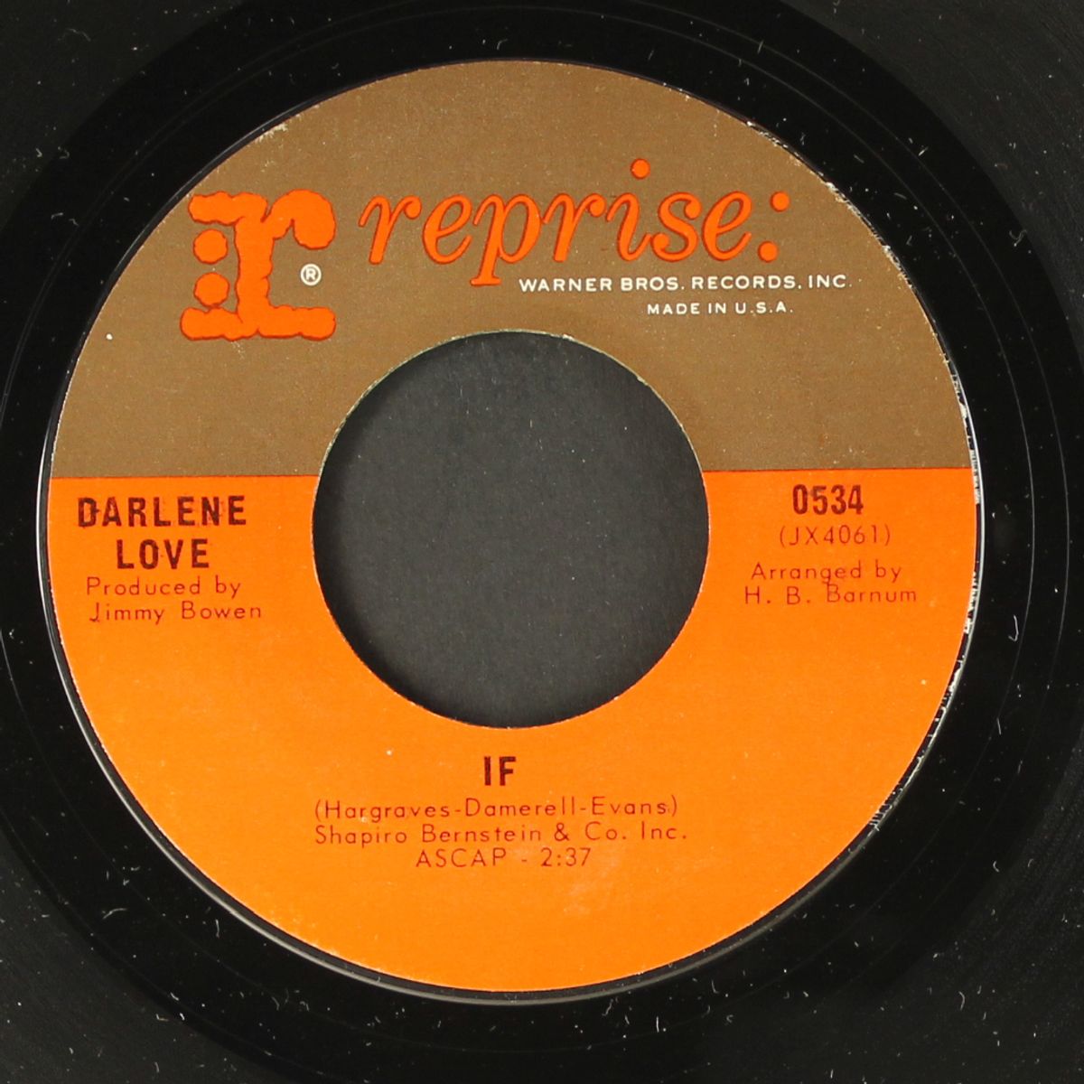too late to say you're sorry / if by DARLENE LOVE