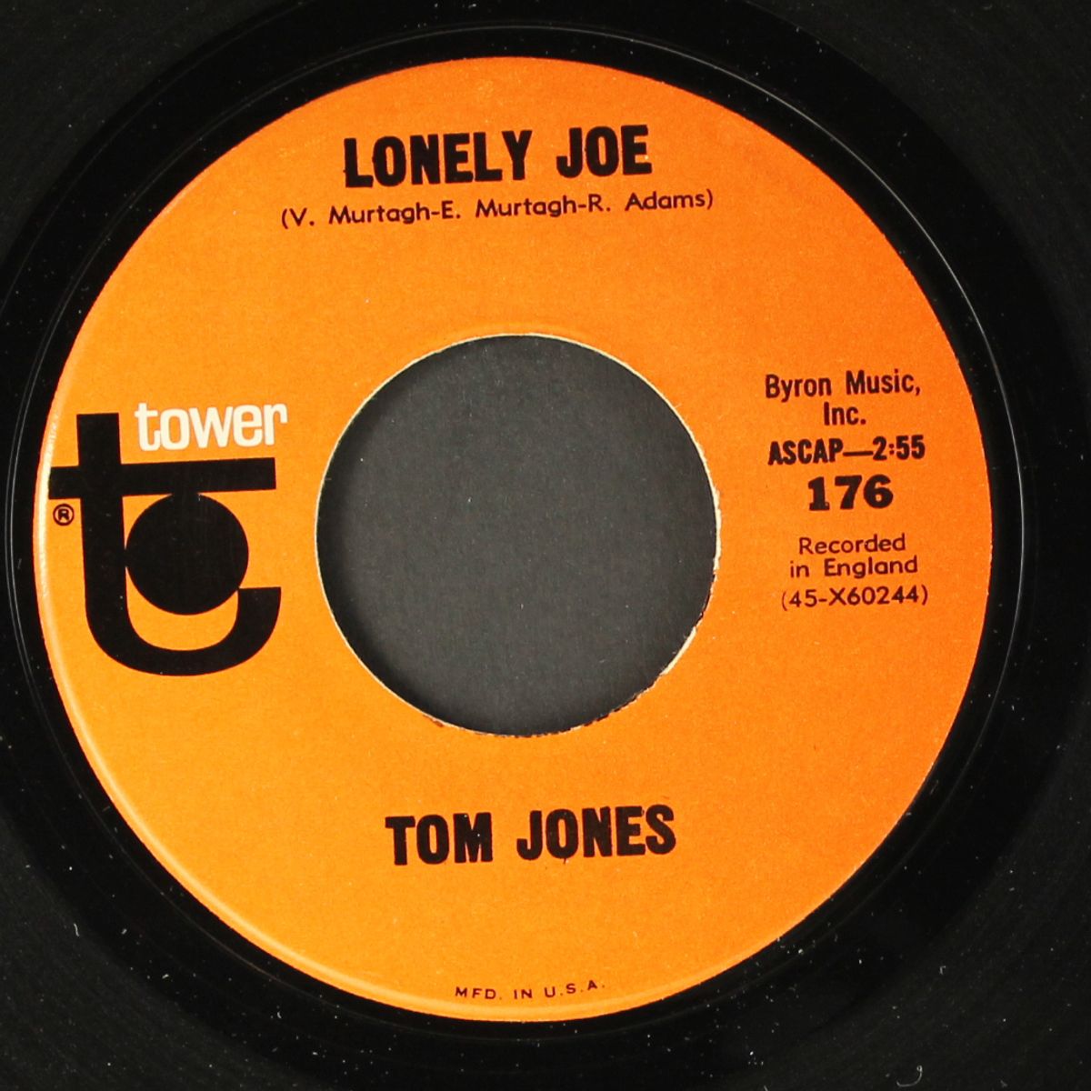 lonely joe / i was a fool by TOM JONES