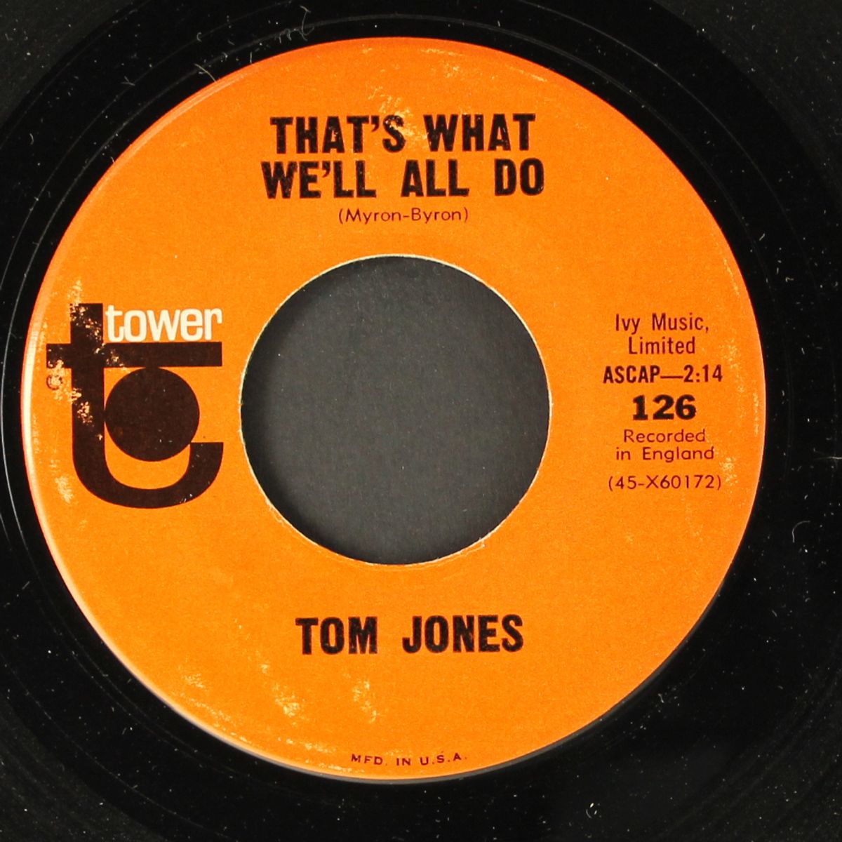 little lonely one / that's what we'll all do by TOM JONES