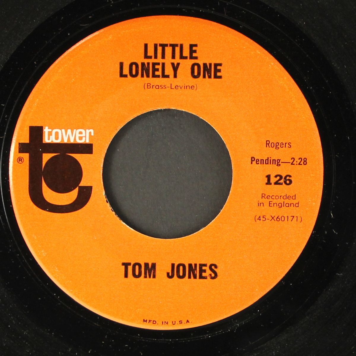 little lonely one / that's what we'll all do by TOM JONES