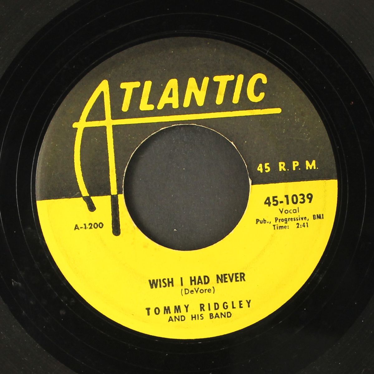 jam up / wish i had never by TOMMY RIDGLEY