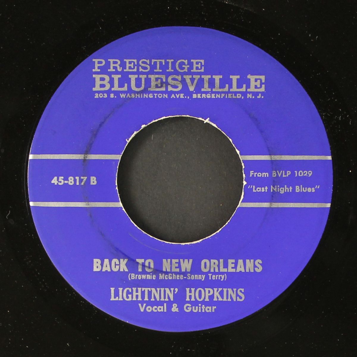 hard to love a woman / back to new orleans by LIGHTNIN' HOPKINS