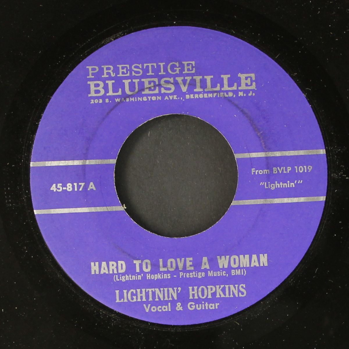 hard to love a woman / back to new orleans by LIGHTNIN' HOPKINS