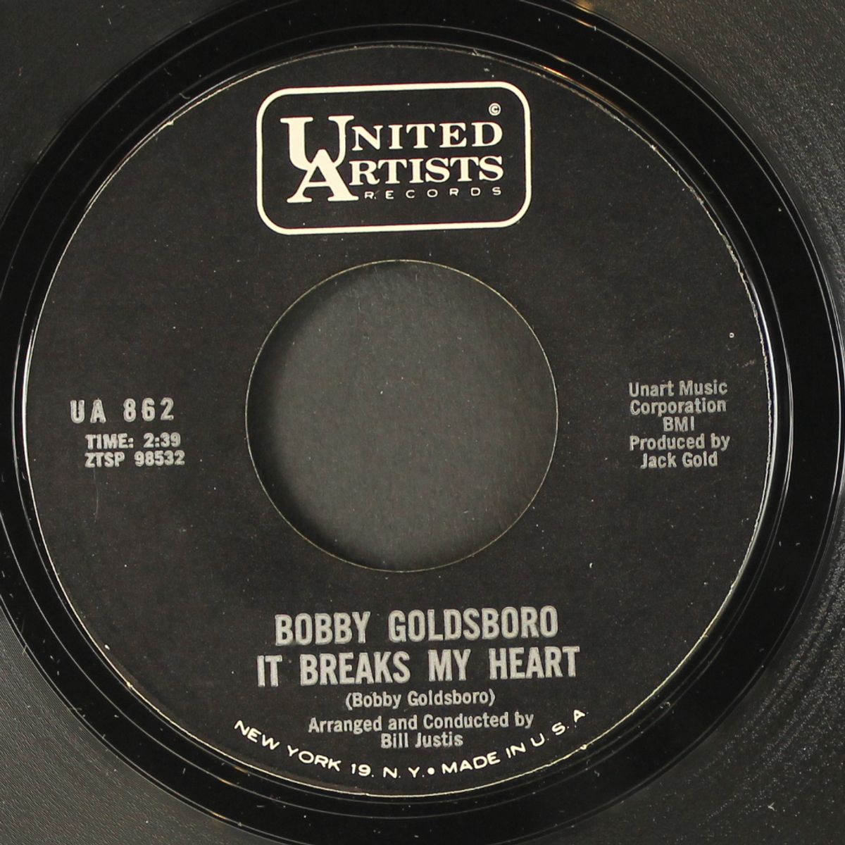 it breaks my heart / voodoo woman by BOBBY GOLDSBORO