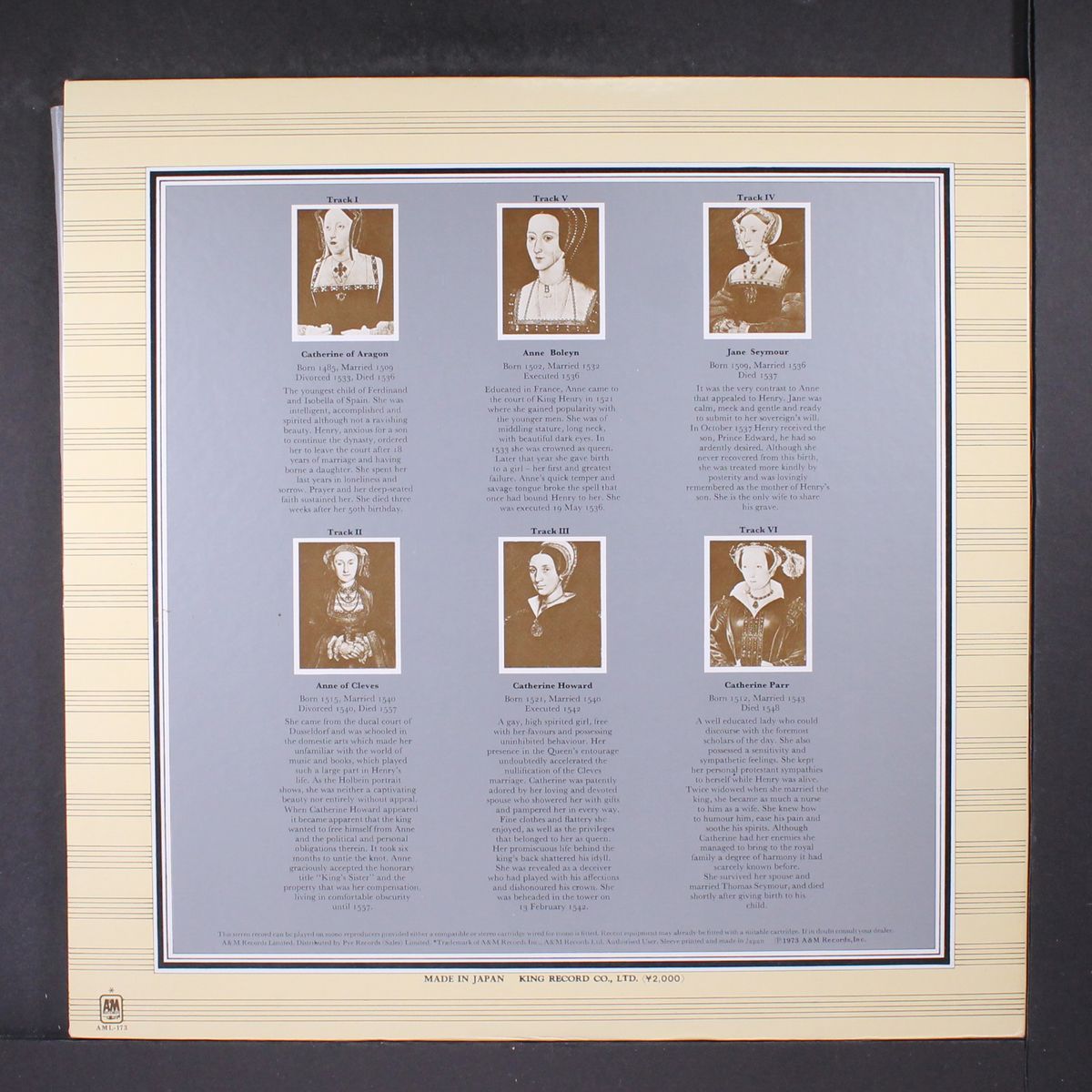 six wives of henry viii by RICK WAKEMAN