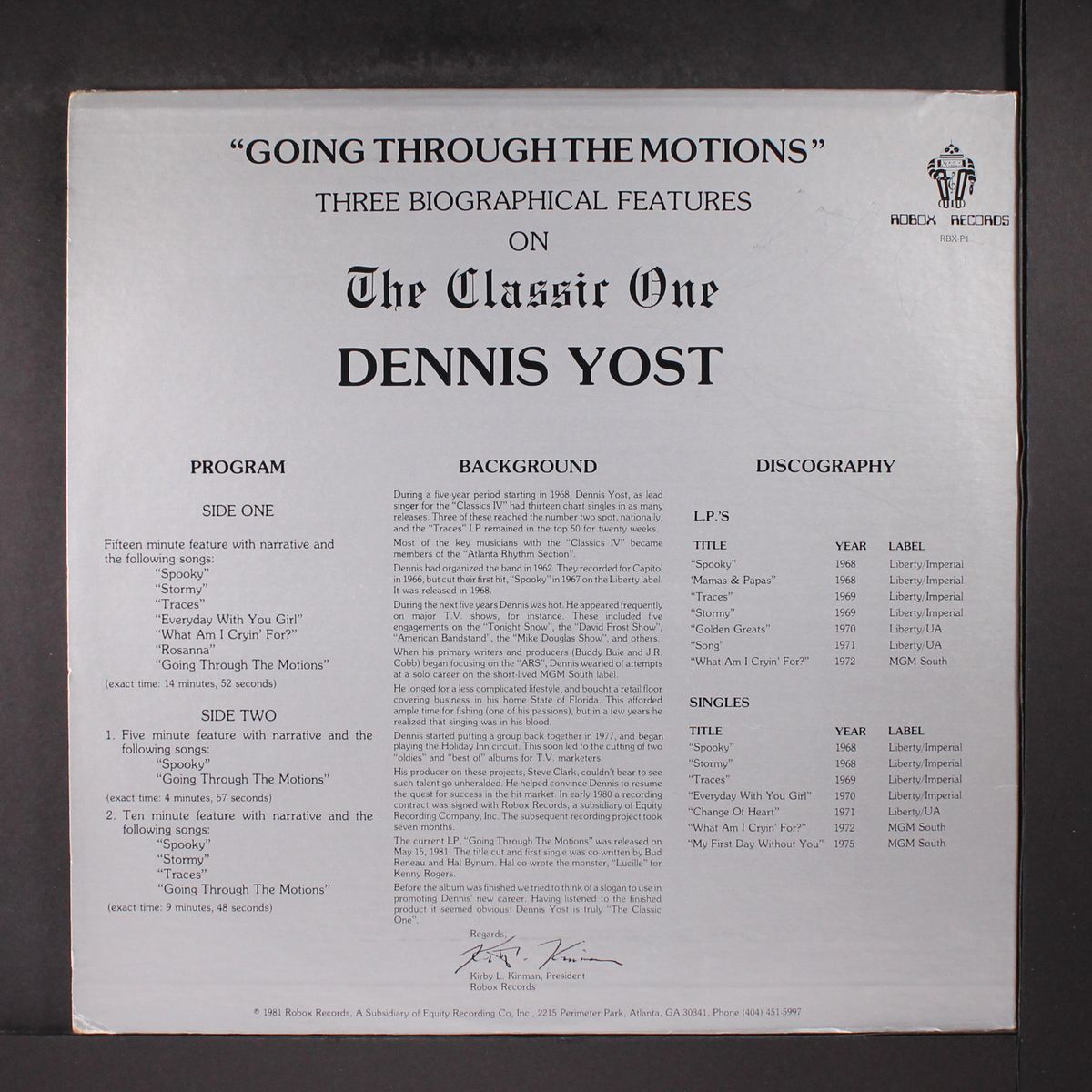 going through the motions: three biographical features on... by DENNIS YOST