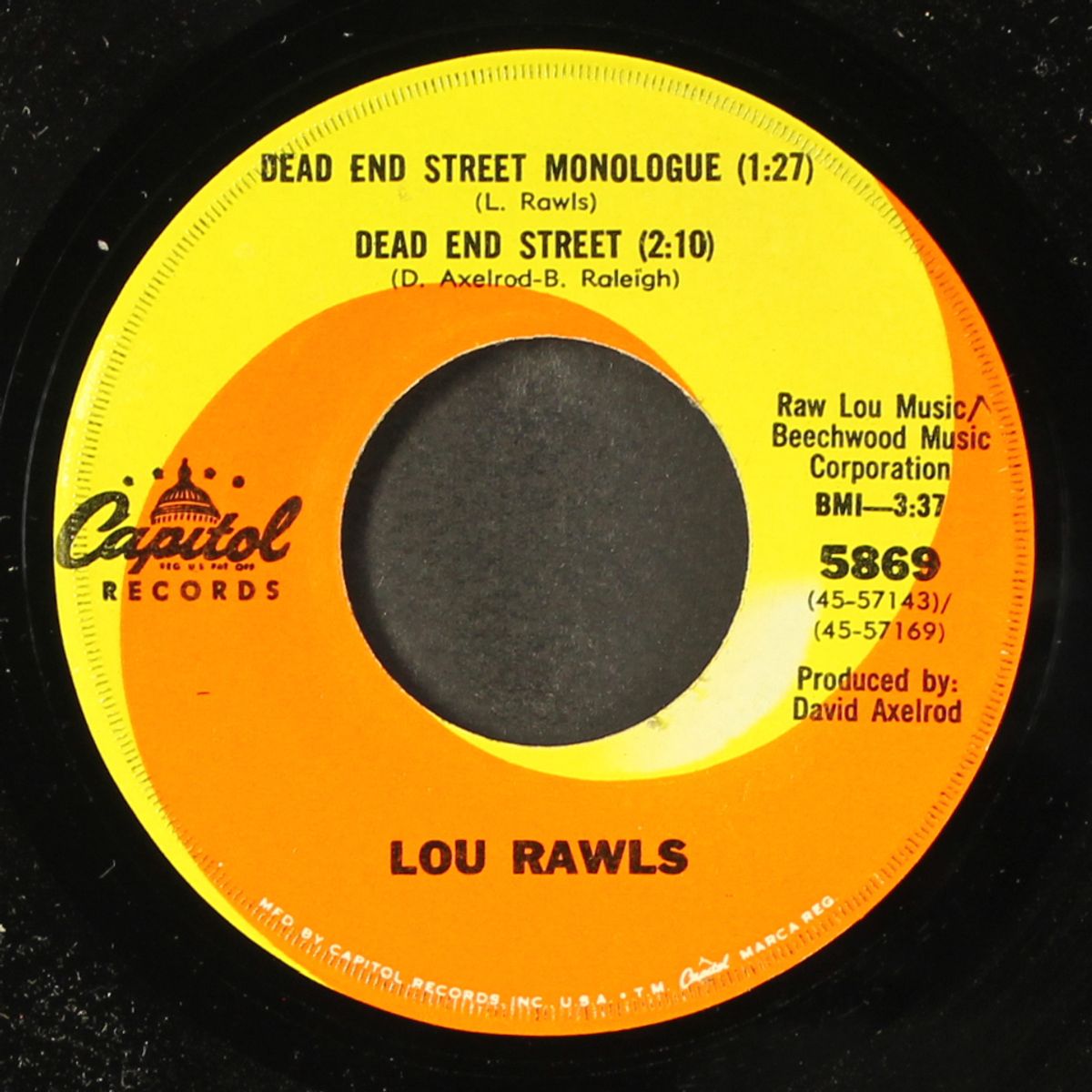 dead end street / yes it hurts - doesn't it by LOU RAWLS