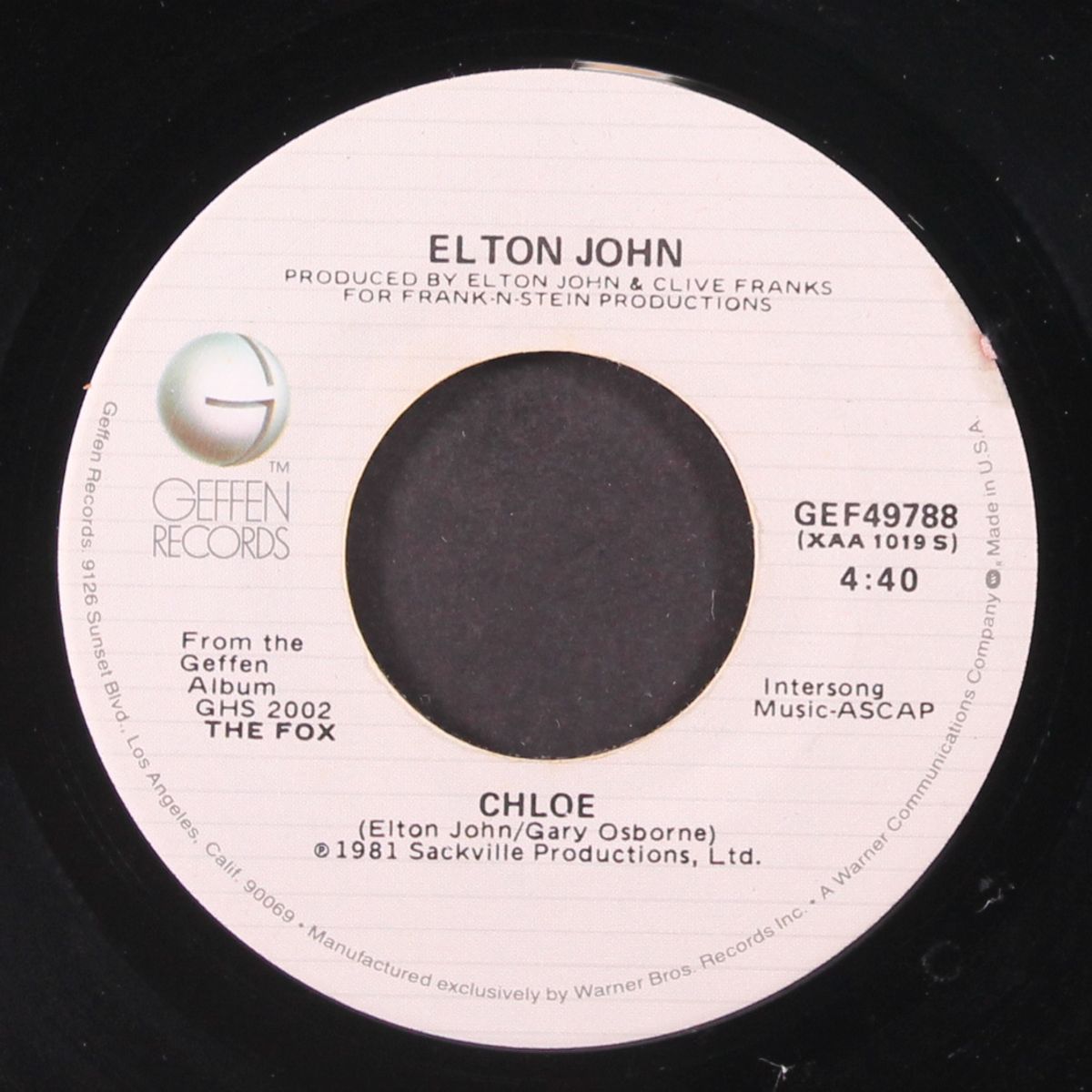chloe / tortured by ELTON JOHN