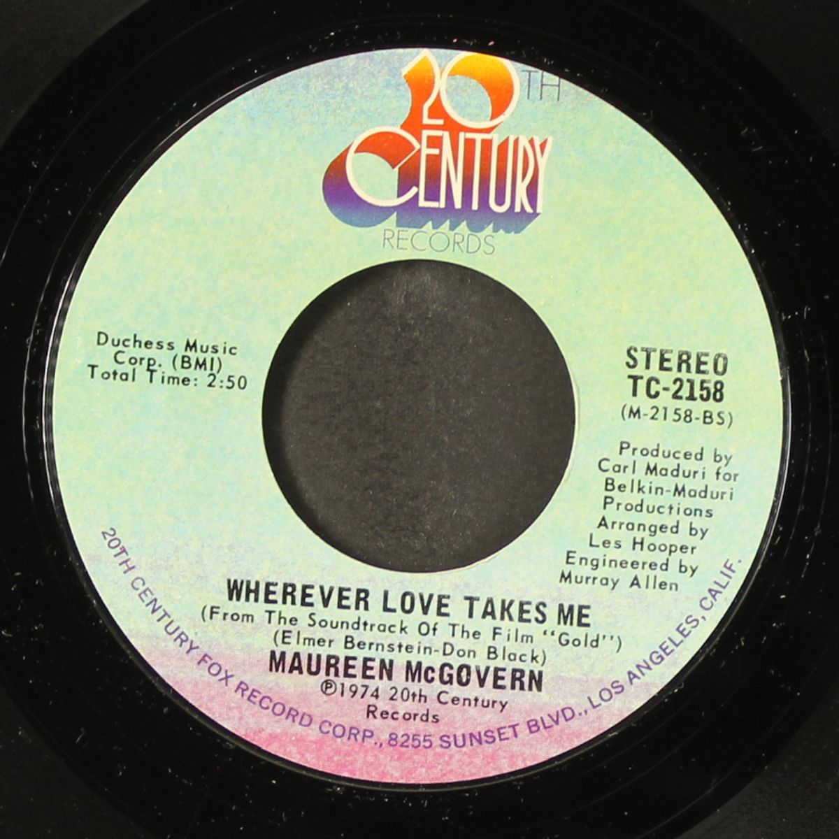 we may never love like this again / wherever love takes me by MAUREEN MCGOVERN