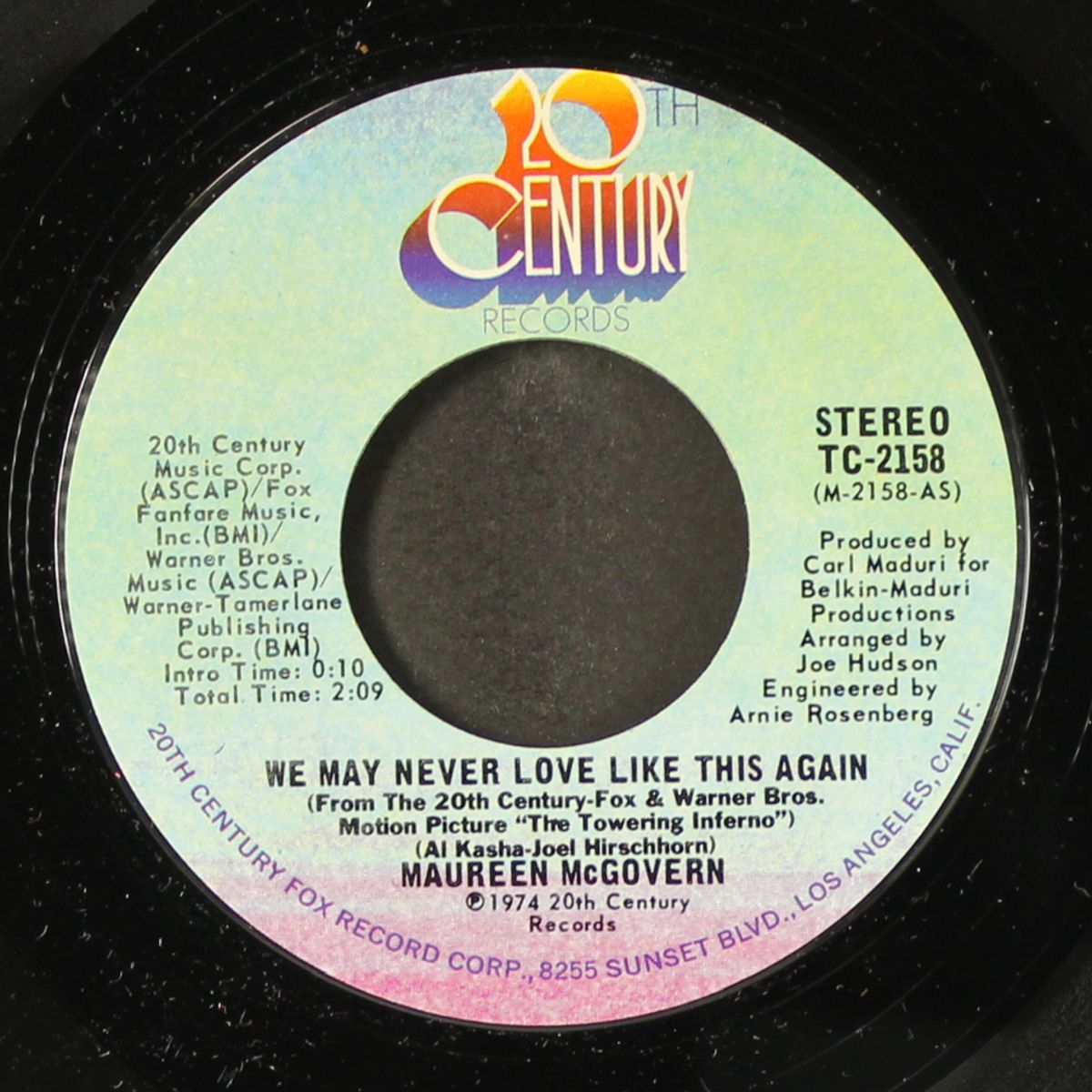 we may never love like this again / wherever love takes me by MAUREEN MCGOVERN
