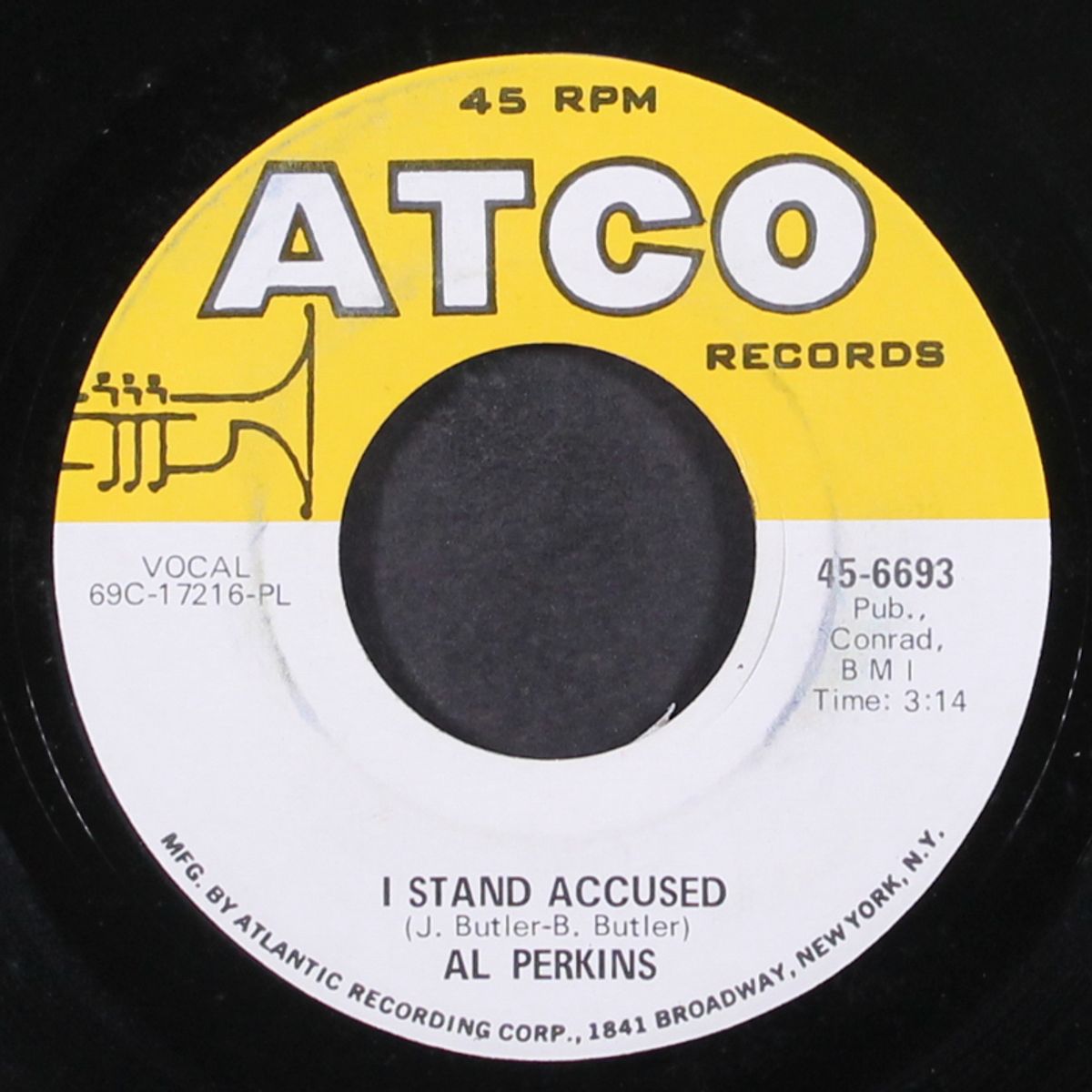 i stand accused / yes, my goodness yes by AL PERKINS